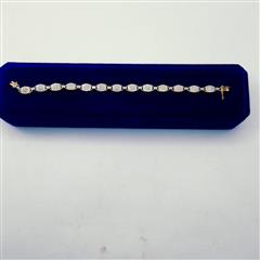 Gold-Diamond Bracelet 130 Diamonds 1.30 Carat T.W. 10K Yellow Gold 6.41g